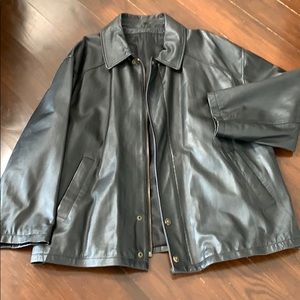 Black leather jacket size XL